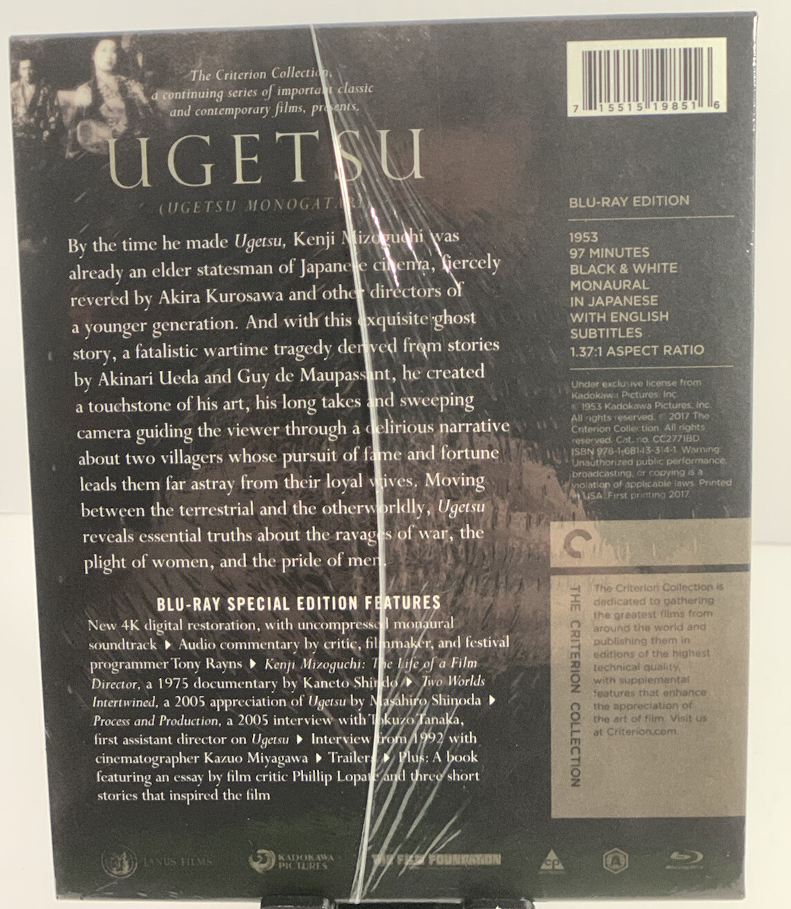 Ugetsu (1953) Criterion Collection Blu-ray Kenji Mizoguchi – NEW/SEALED