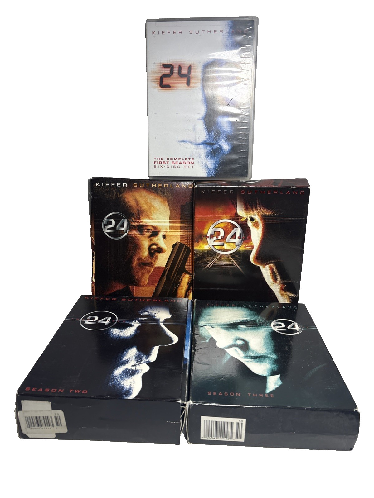 24 TV Series Seasons 1-5 DVD Set Kiefer Sutherland Jack Bauer Complete Lot