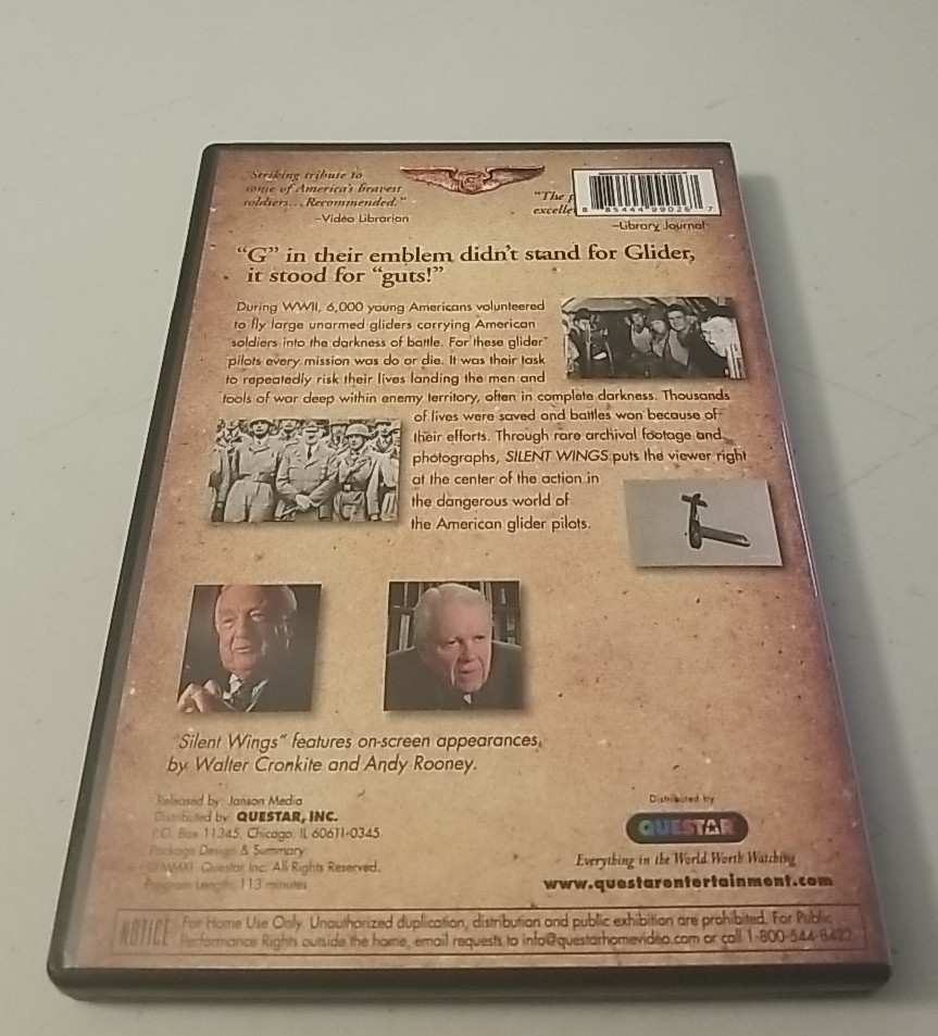 Silent Wings – The American Glider Pilots of WW II Hal Holbrook DVD 113 Minutes
