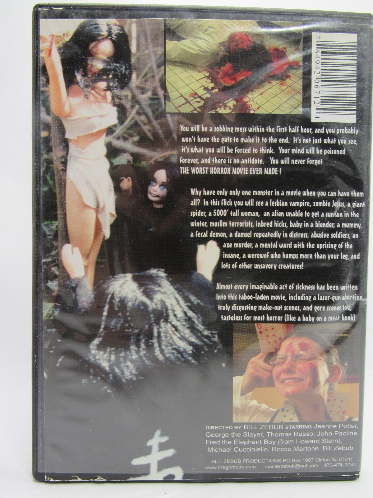 The Worst Horror Movie Ever Made DVD Cult Horror Parody Comedy Rare