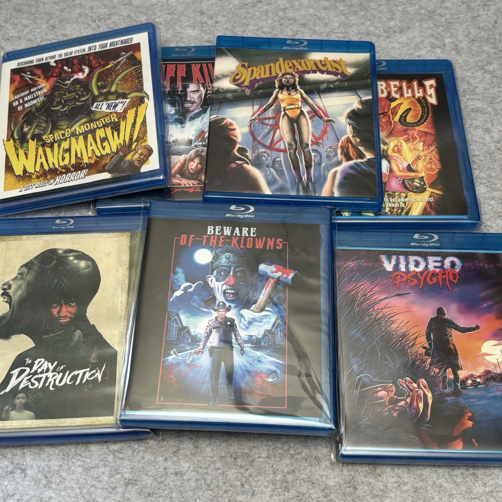 SRS Cinema Blu Ray SOV Cult Horror Lot – Video Psycho Spandexorcist Hells Bells