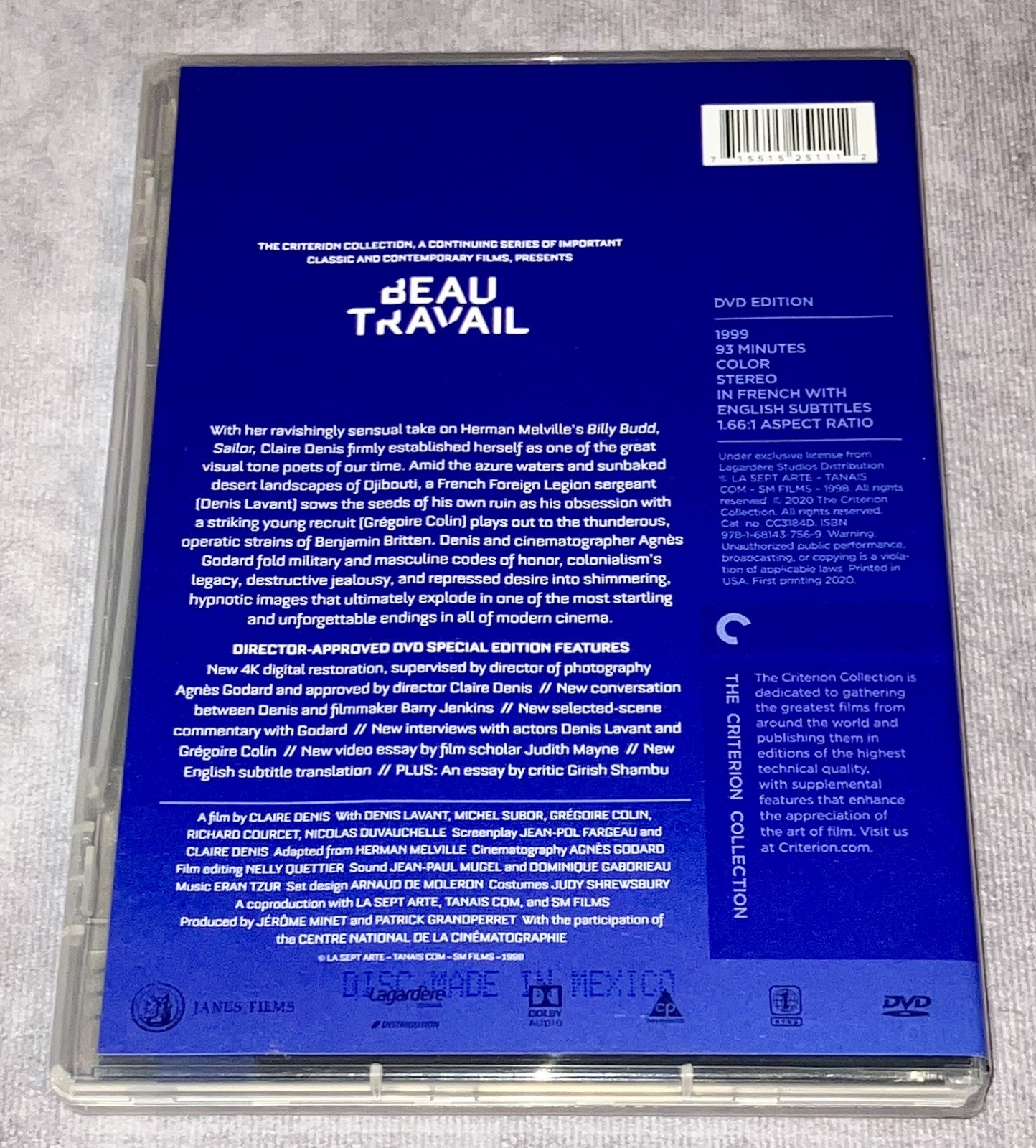 Beau Travail (Criterion Collection) DVD 1999 French w/English Subtitles