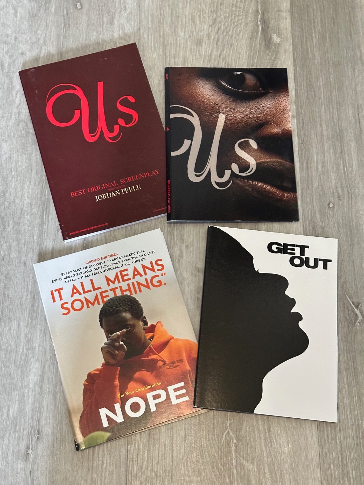 Us & Nope & Get Out DVD Screenplay Script FYC Jordan Peele