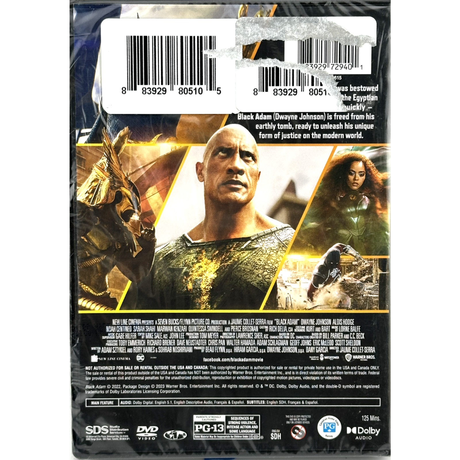 BLACK ADAM (2022) DVD Johnson Hodge Brosnan – NEW IN WRAPPER