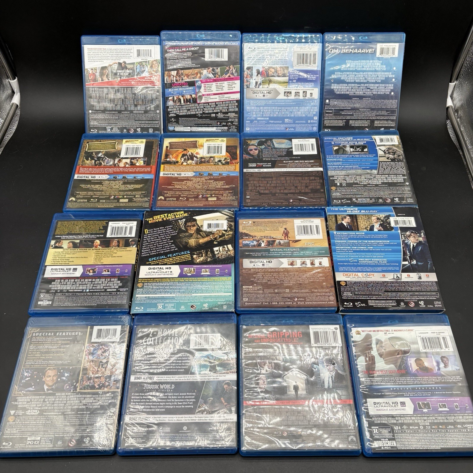 Lot of 16 Blu-ray Movies Bundle Austin Powers Inception Mad Max Pulp Fiction + M