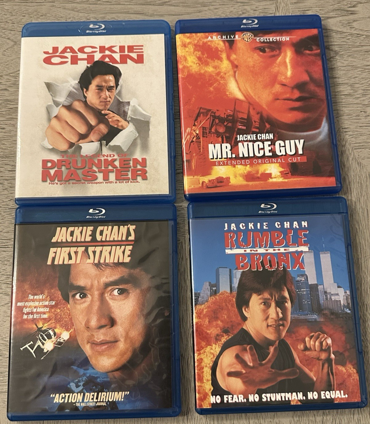 Jackie Chan Blu ray Lot – Legend of Drunken Master / Mr. Nice / First Strike etc