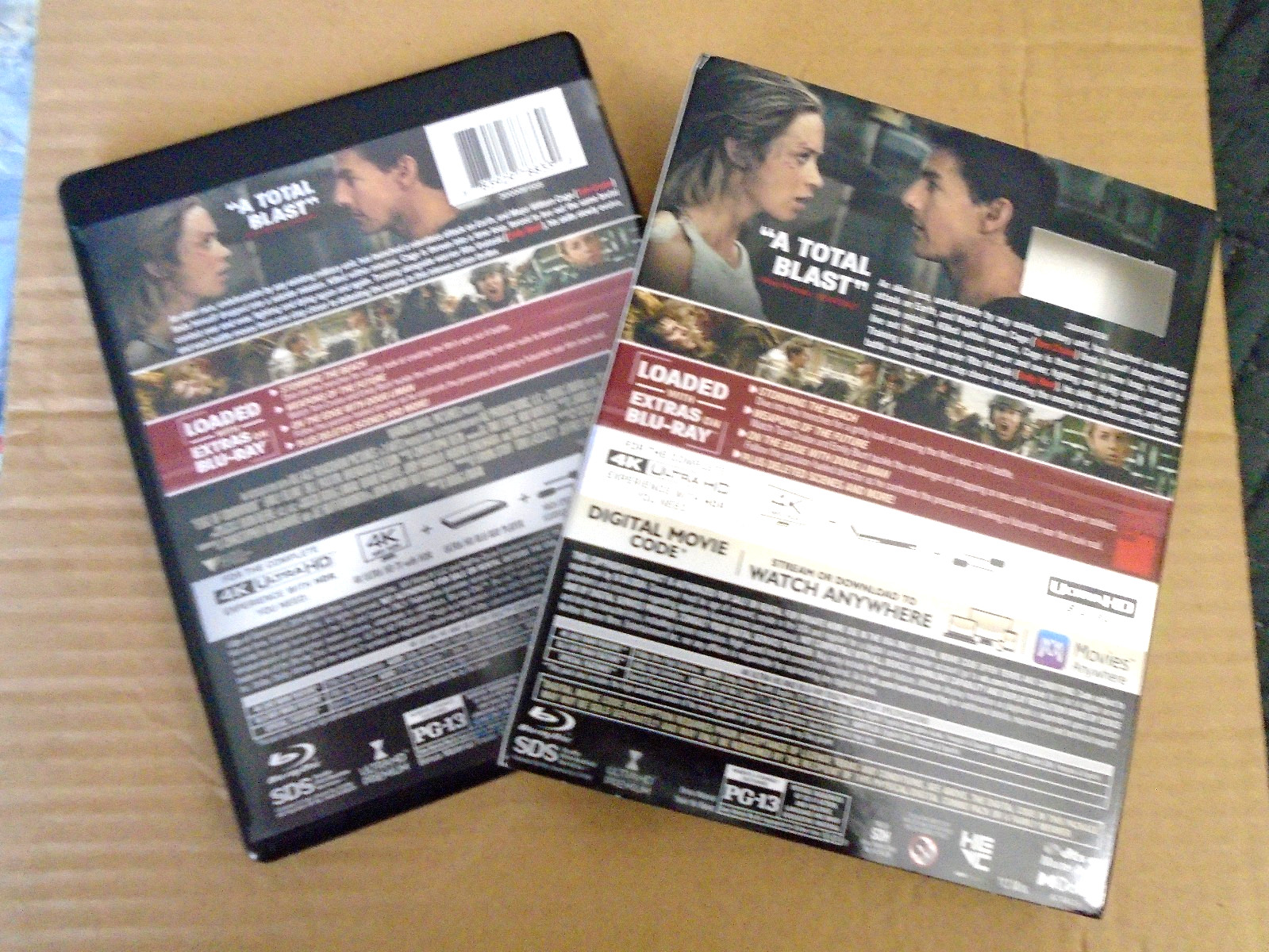 Edge of Tomorrow-4K and Bluray,With Slipcover,T.Cruise,Emily Blunt,No Digital