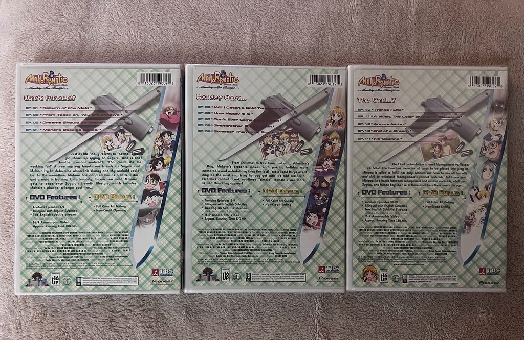Set of 3 Mahoromatic: Automatic Maiden – Something More Beautiful DVDs Anime
