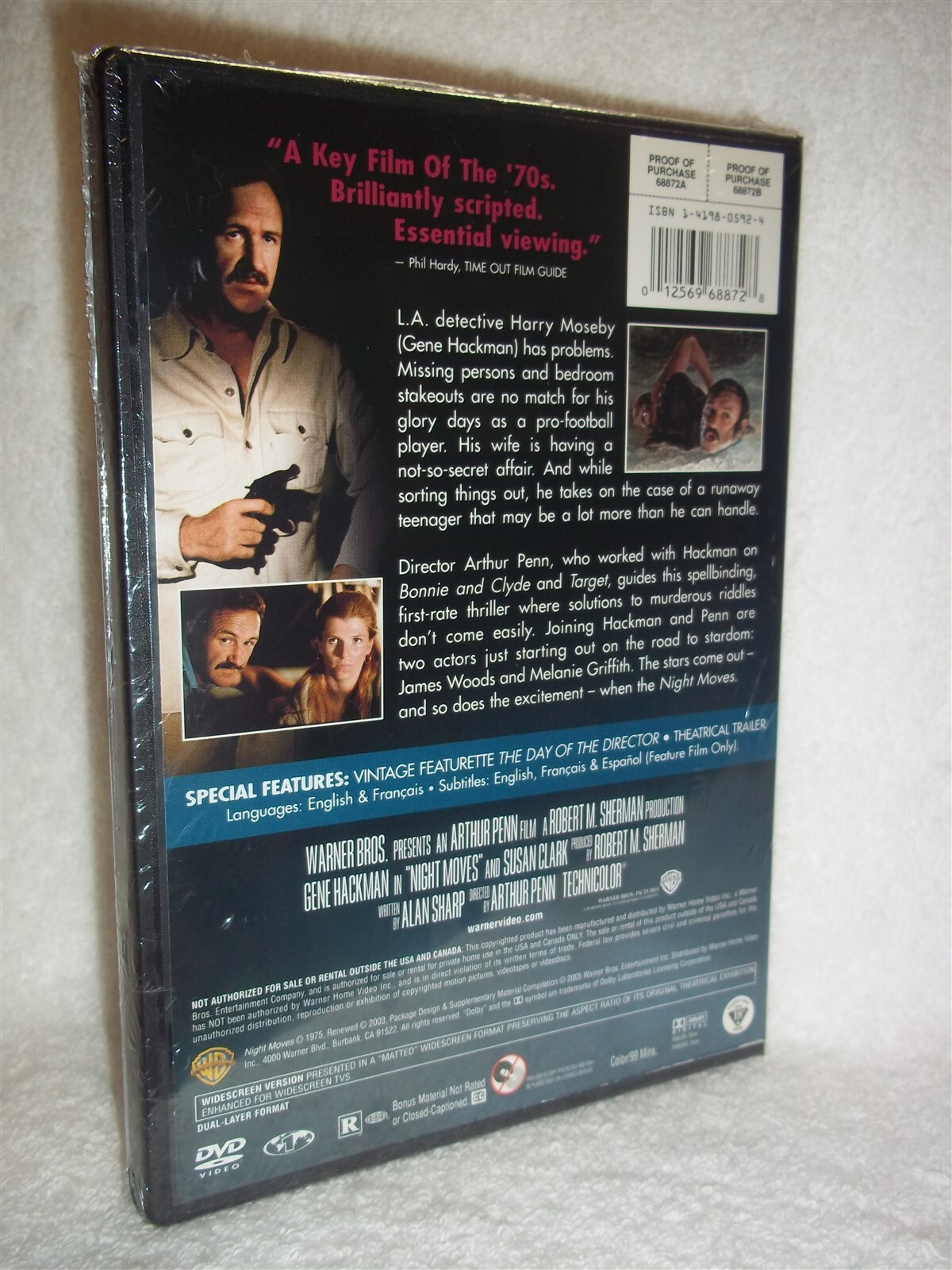 Night Moves (DVD, 2013) ‎Gene Hackman Melanie Griffith neo-noir police drama
