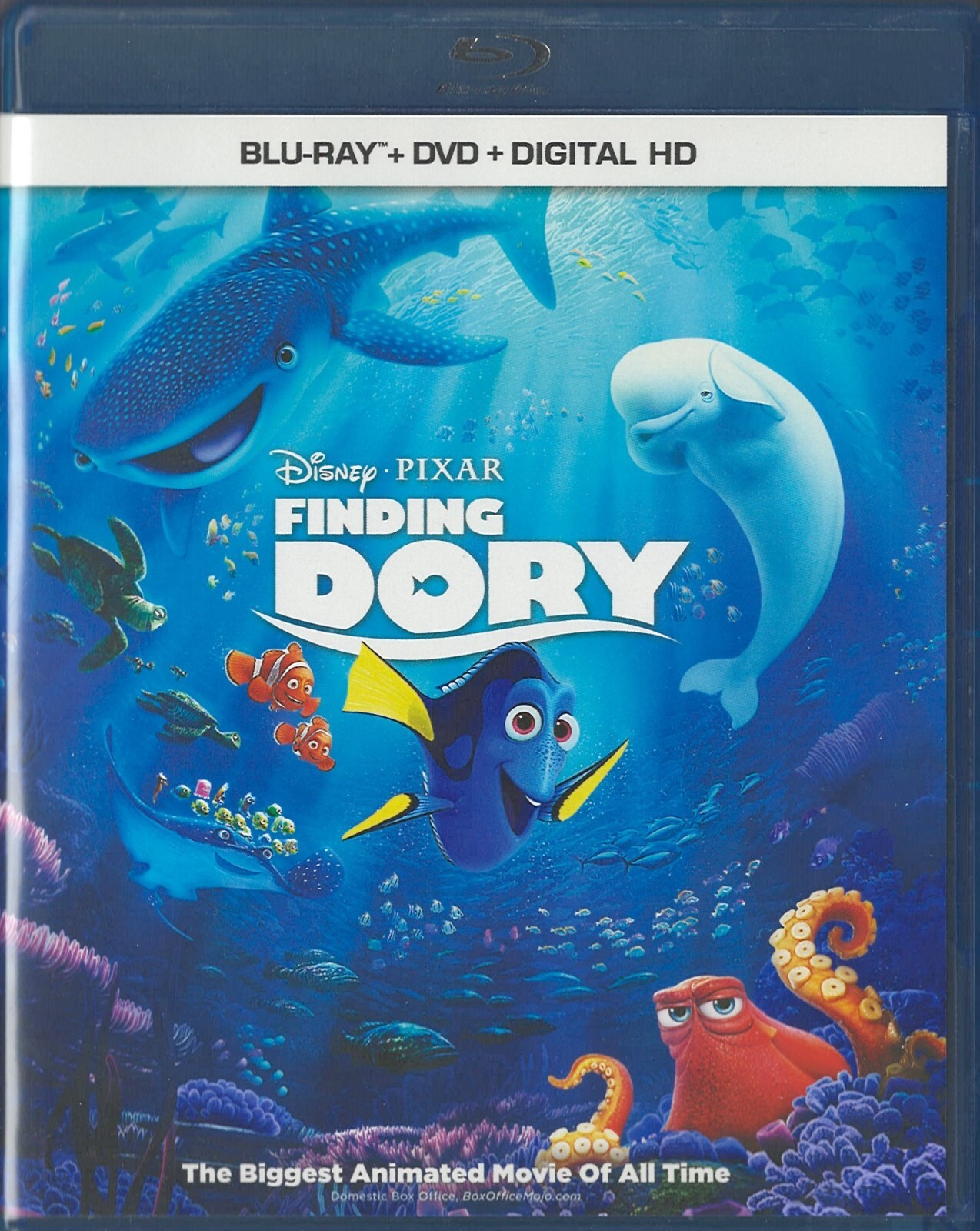 Finding Dory Blu-ray 3 Disc Movie Ellen DeGeneres Andrew Stanton Eugene Levy