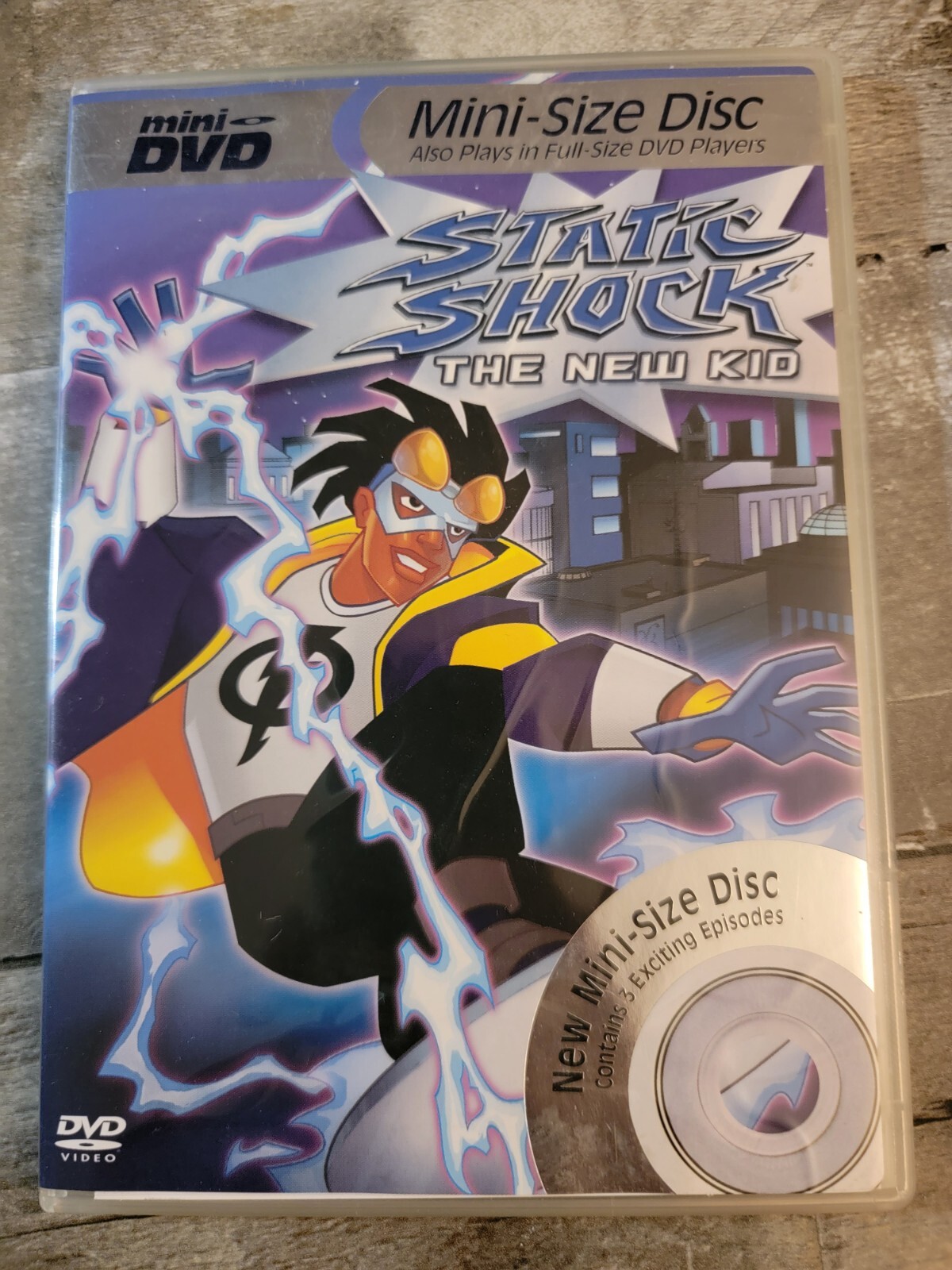 Static Shock The New Kid Mini-Size Disc DVD – 3 Exciting Episodes – WB DC 2005