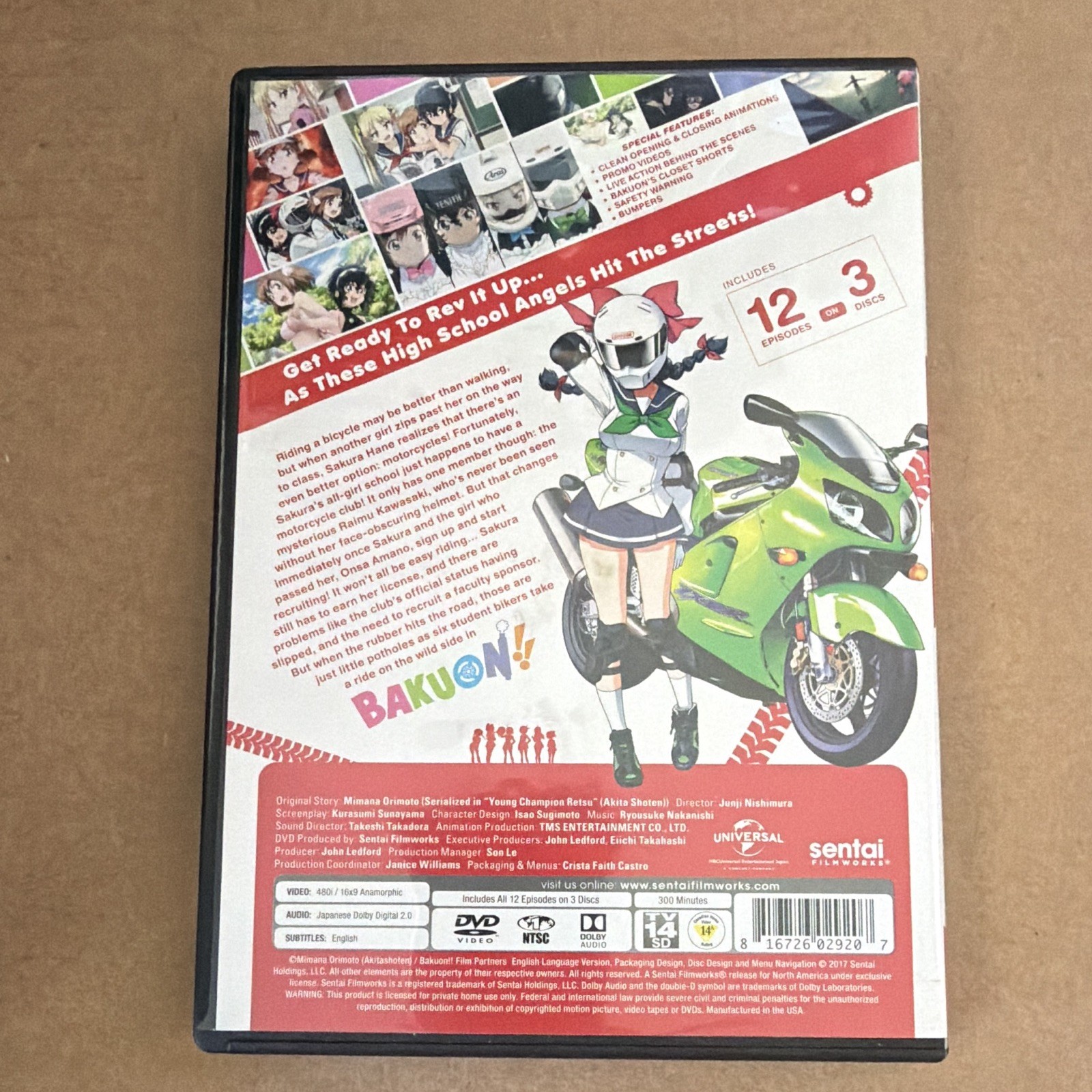 Sentai Filmworks Bakuon!! Complete Collection DVD TV Series 3-Disc