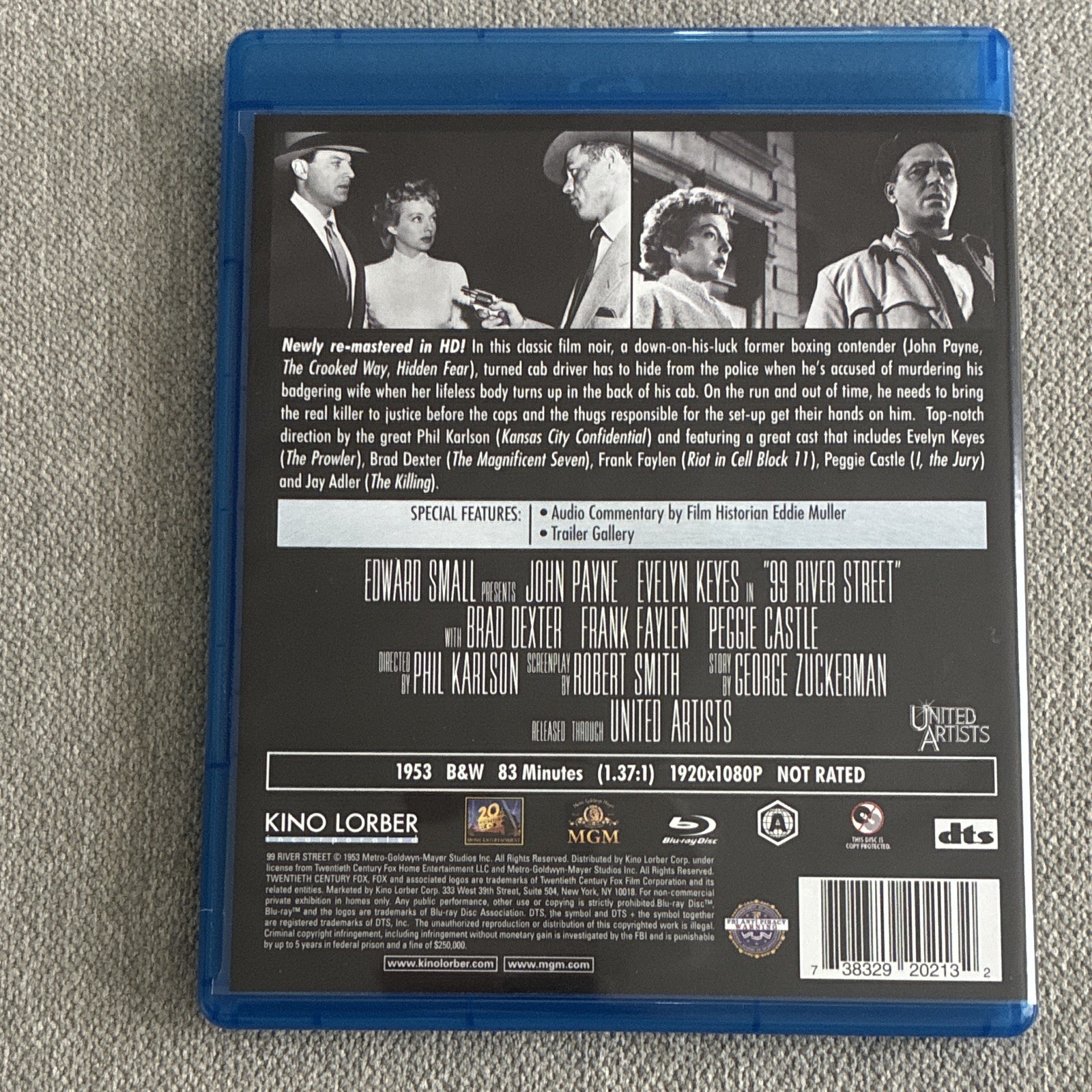 Kino Lorber 99 River Street Blu-ray Film Noir Phil Karlson John Payne Commentary