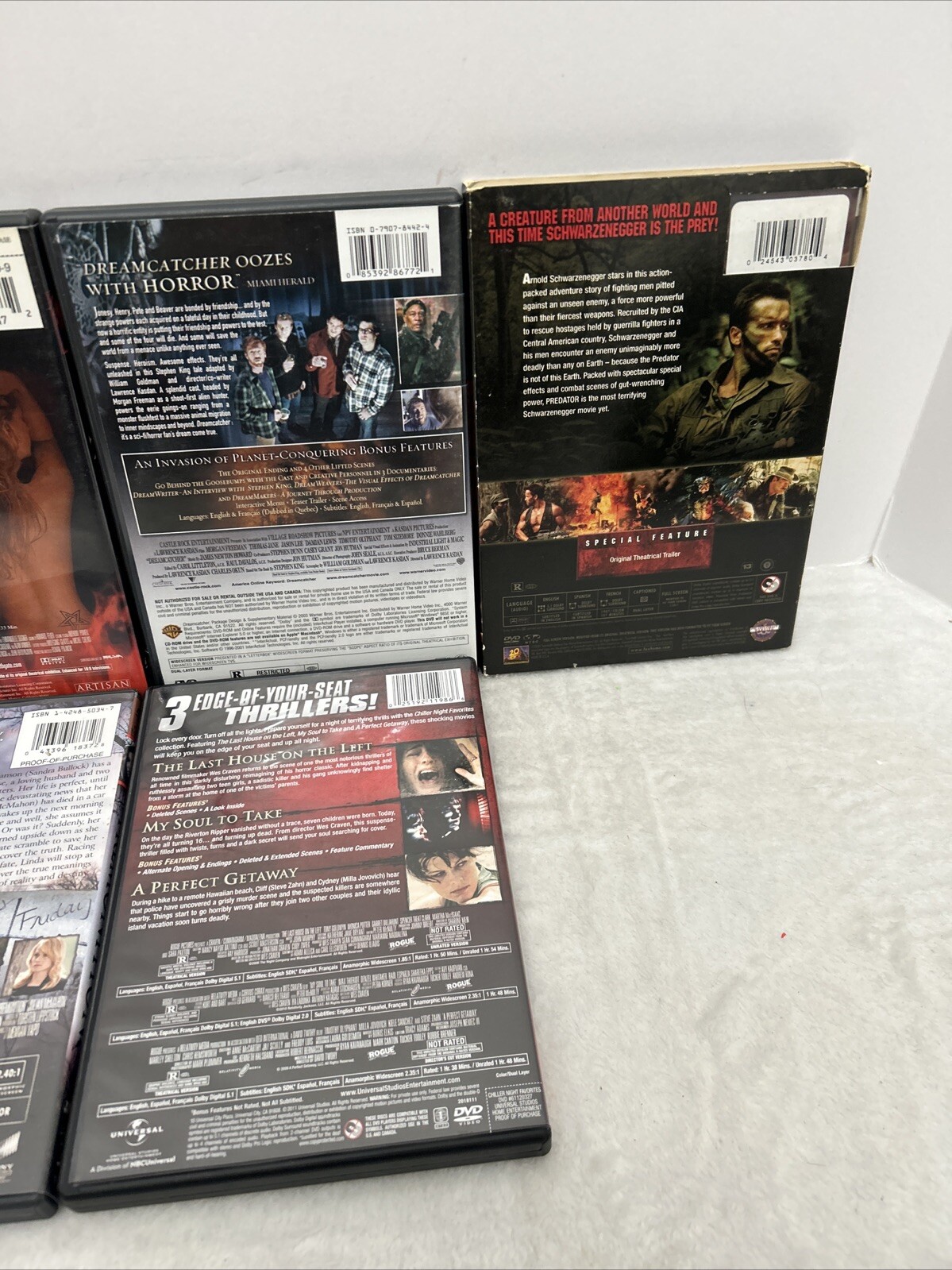🔥LOT OF 8 – HORROR/THRILLER DVDS