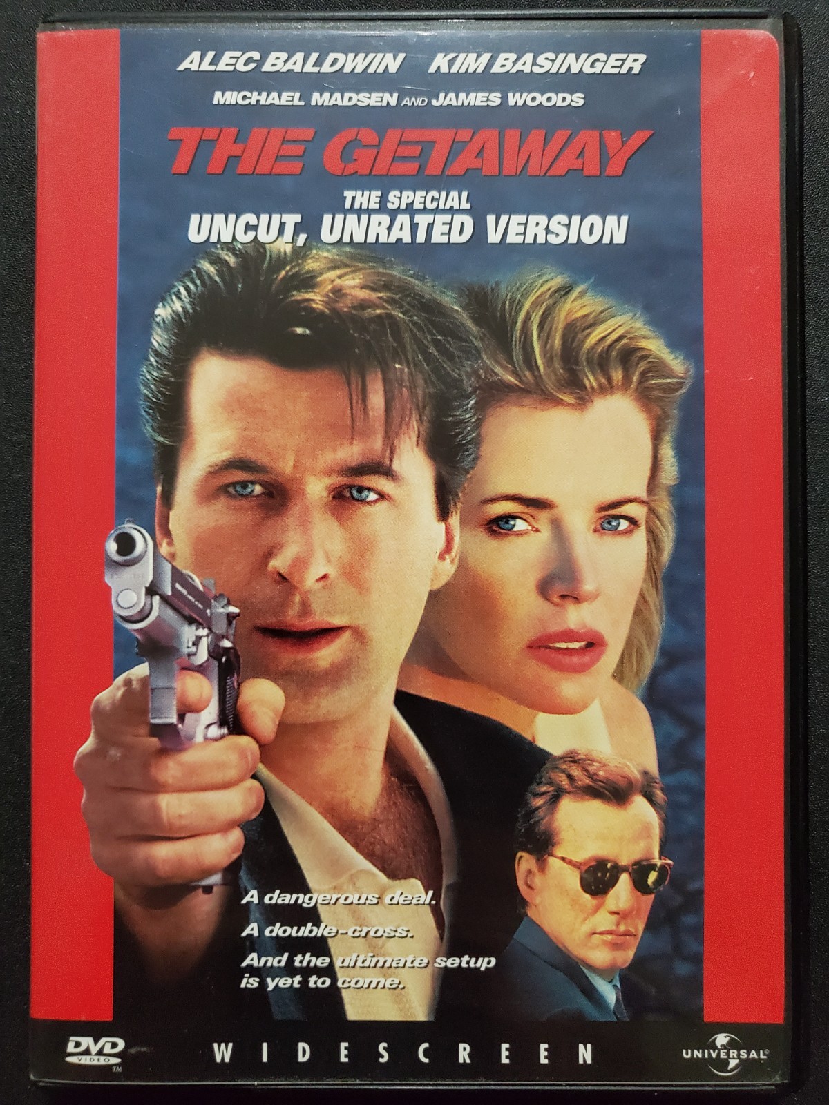 The Getaway DVD w/ Insert Alec Baldwin, Kim Basinger, James Woods 1994 R1 OOP