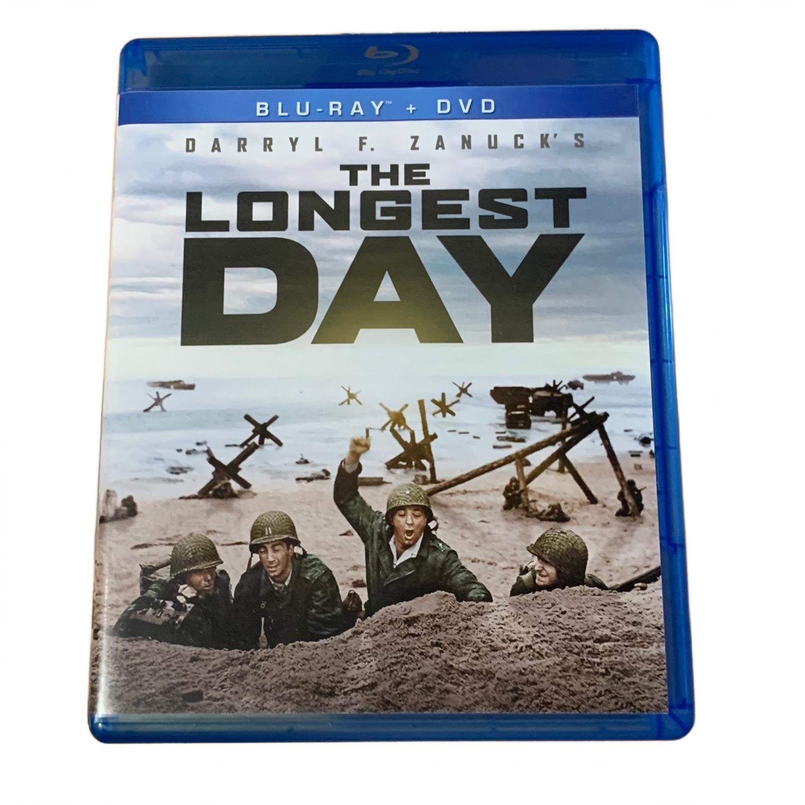 The Longest Day Blu-ray + DVD 3-Disc Set Bonus Features Slipcover Art Card