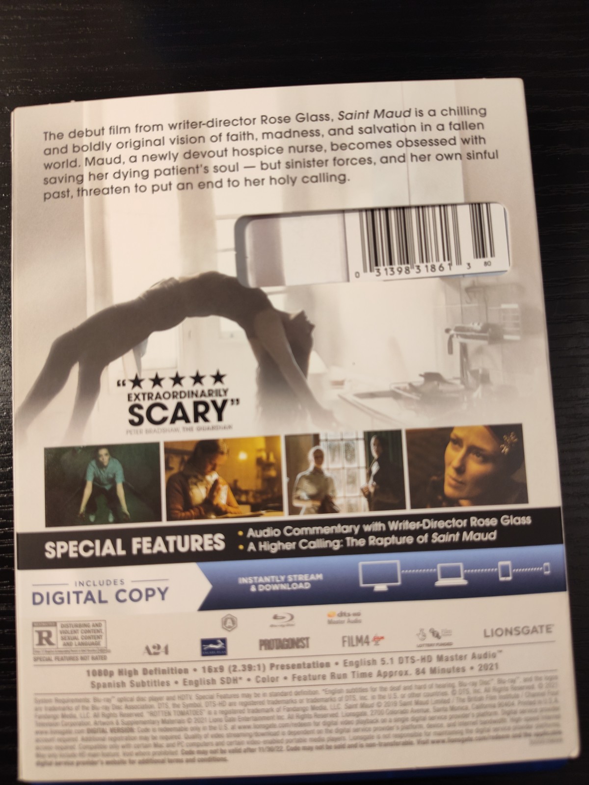 Lionsgate Saint Maud Blu-ray + no Digital w/ Slipcover Horror R (2021) 84 min