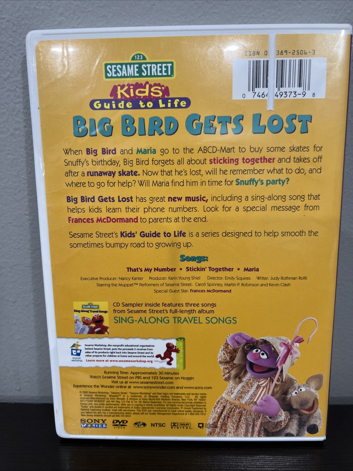 Big Bird Gets Lost Dvd Sesame Street Kids’ Guide To Life DVD CD 2003 Promo RARE