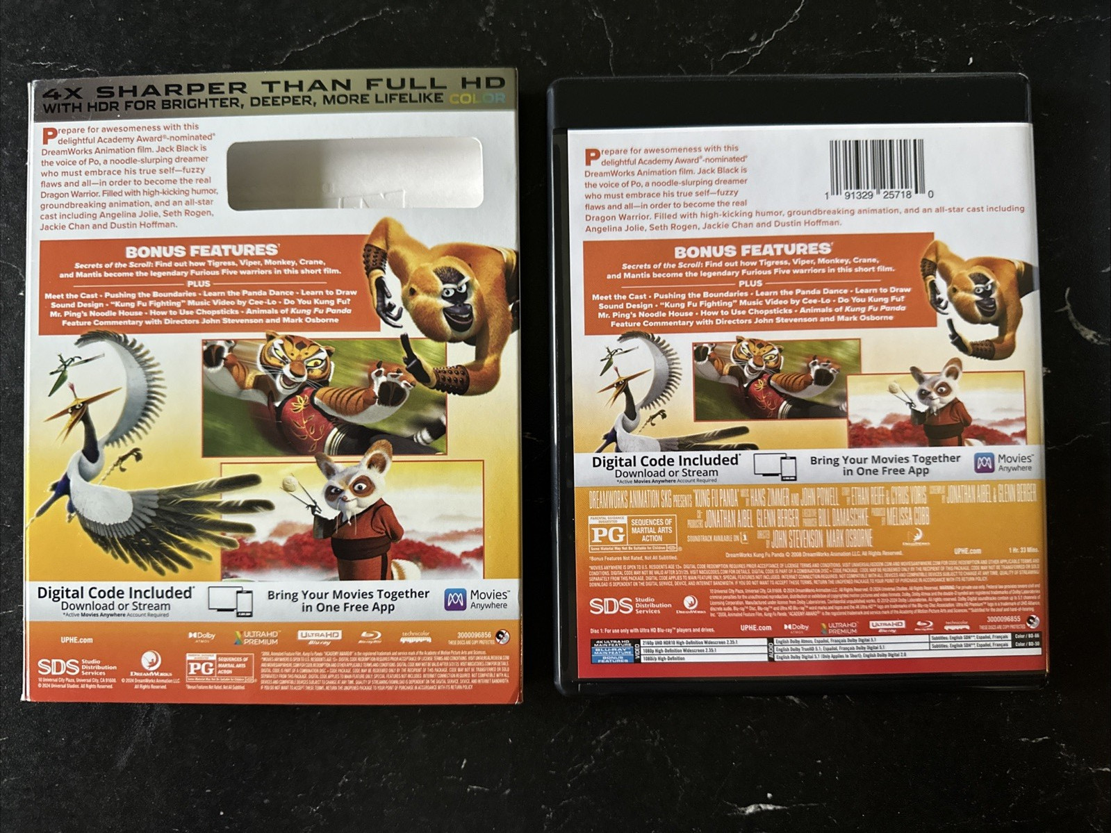 Kung Fu Panda (4K/Blu-ray) Used, Like New. No Digital.
