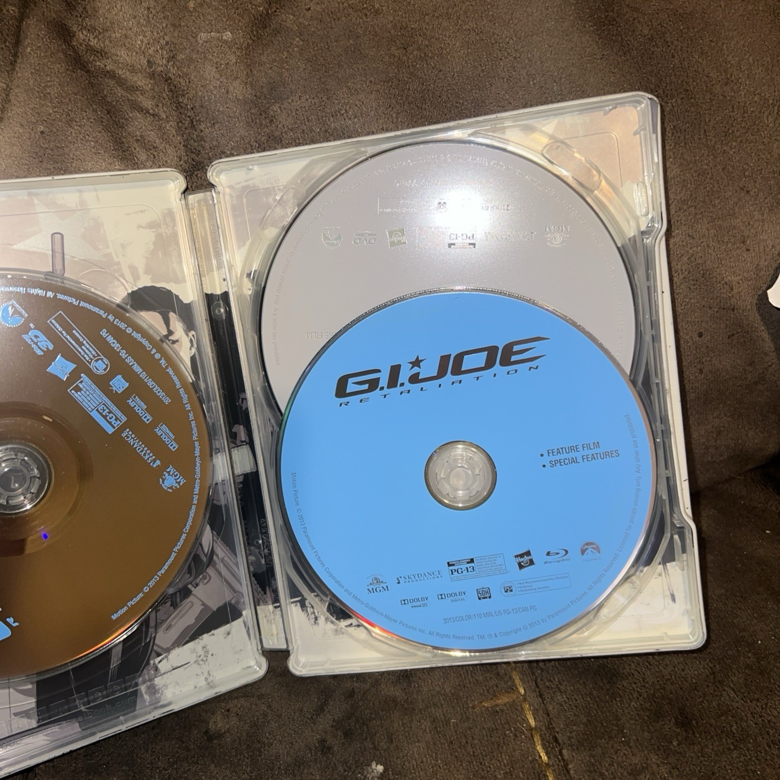 GI Joe Retaliation Movie (3D/Blu/DVD 2013) Limited Edition 3-Disc Steelbook OOP