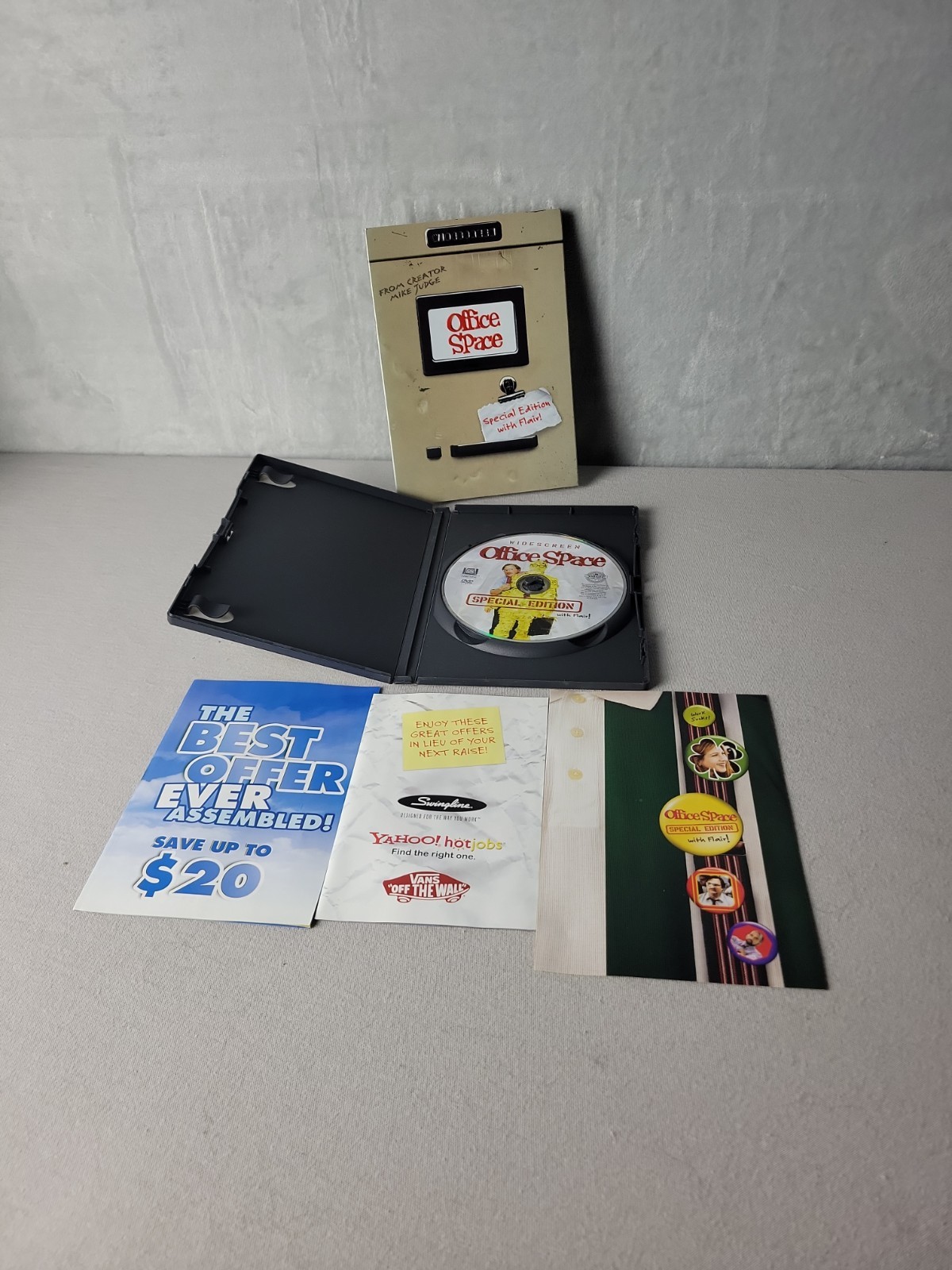 Office Space Mike Judge Jennifer Aniston DVD Special Edition with Flair!