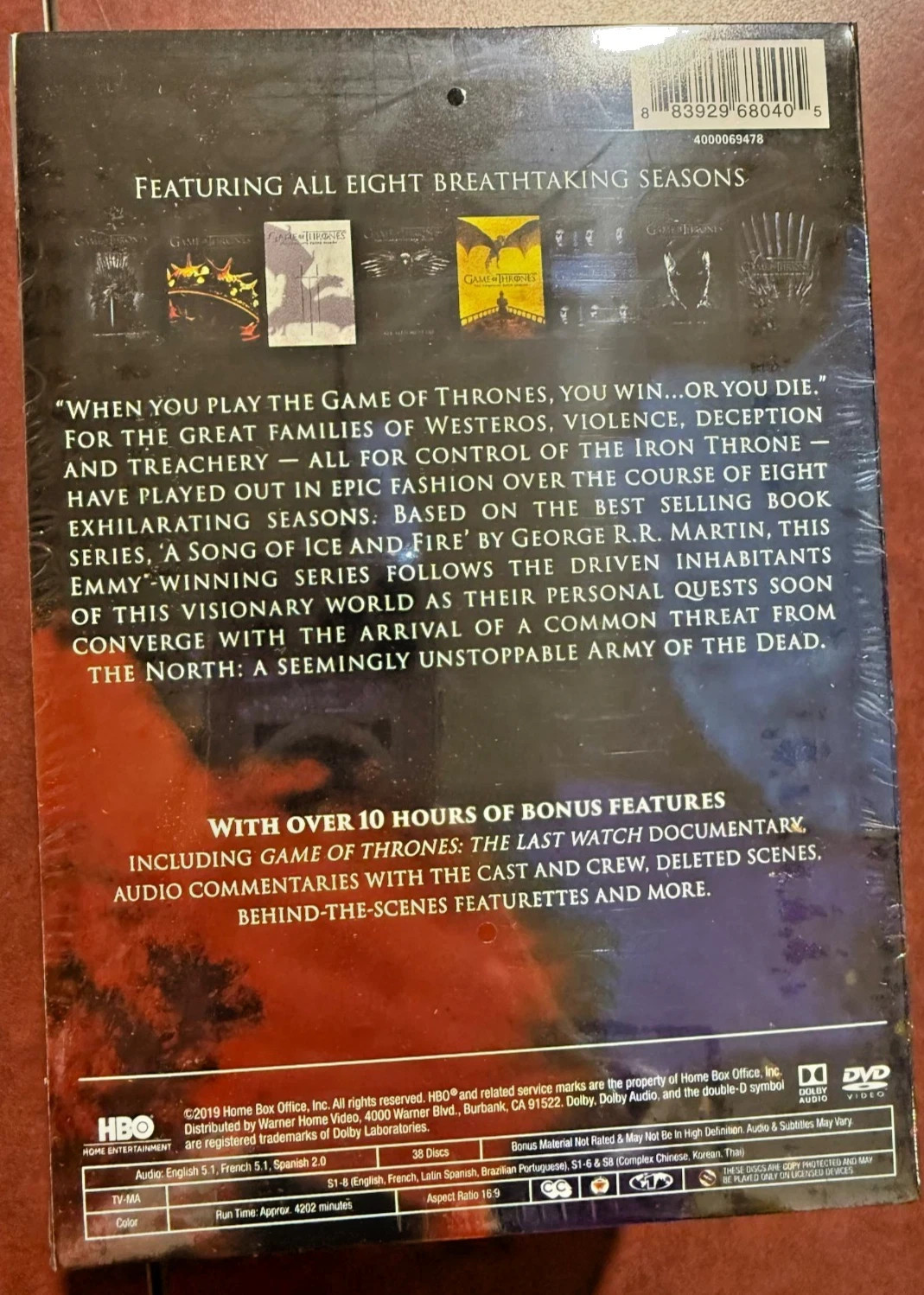Game of Thrones The Complete Series New DVD Box Set 38-Discs set US Ship