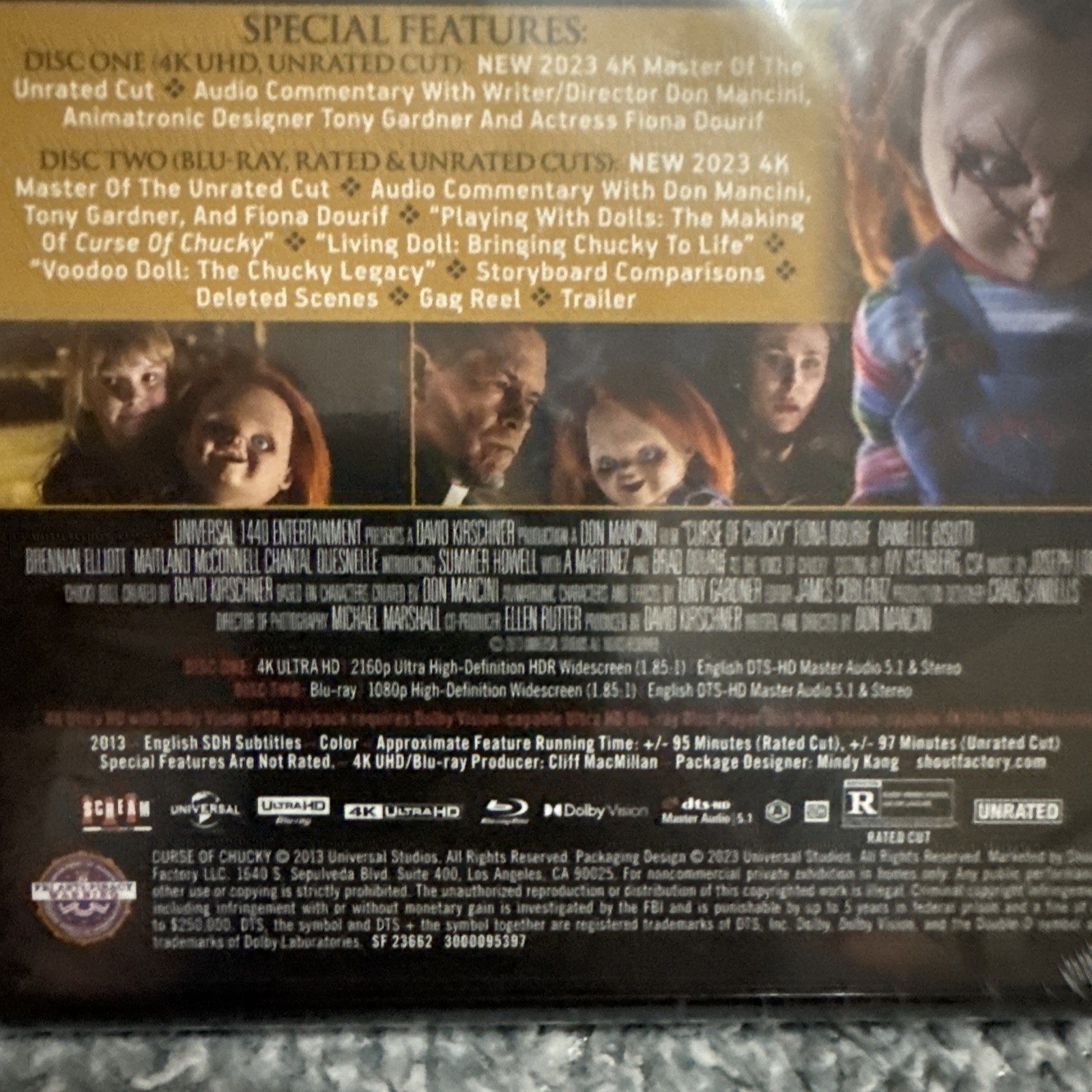 Curse of Chucky 4k Ultra HD + Blu-Ray, 2013 Collector’s Edition New Sealed