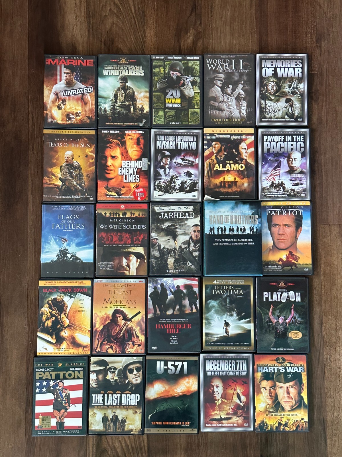 25 War Movies on DVD Lot Military War Classics Bundle Includes Documentaries