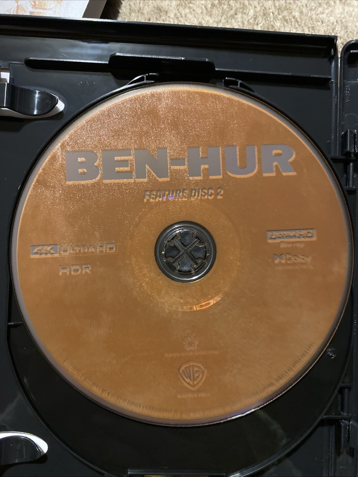 BEN-HUR (4K Ultra HD Blu-Ray, 1959) With Slipcover!! No Digital Code