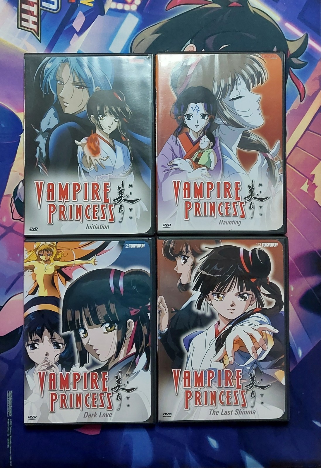 Four Vampire Princess Miyu TV Series DVDs – Vol. 1, 2, 5, And 6 – TokyoPop 2001