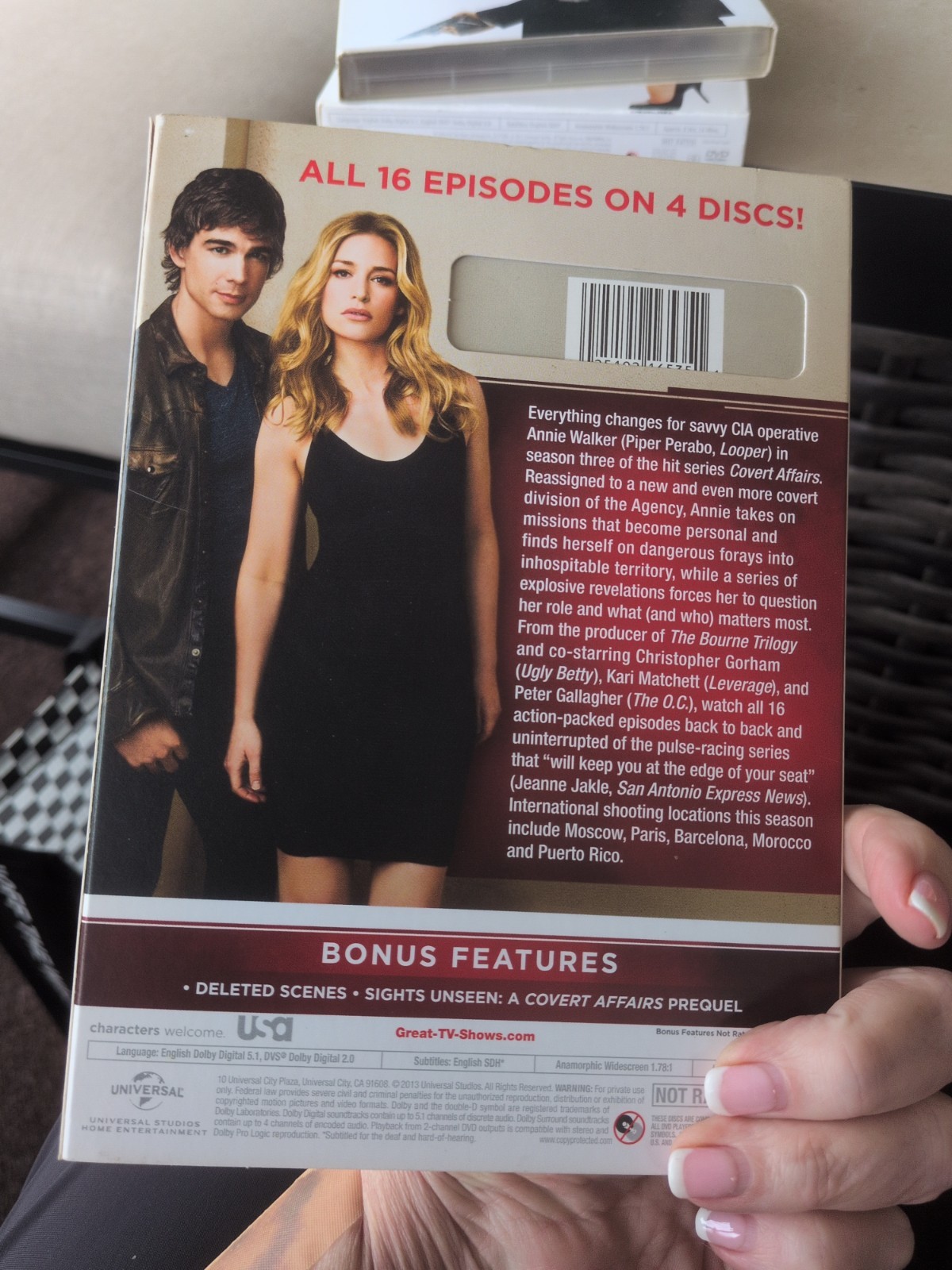 Covert Affairs Complete Series DVD Box Seasons 1-5 19-Disc Collector Grade