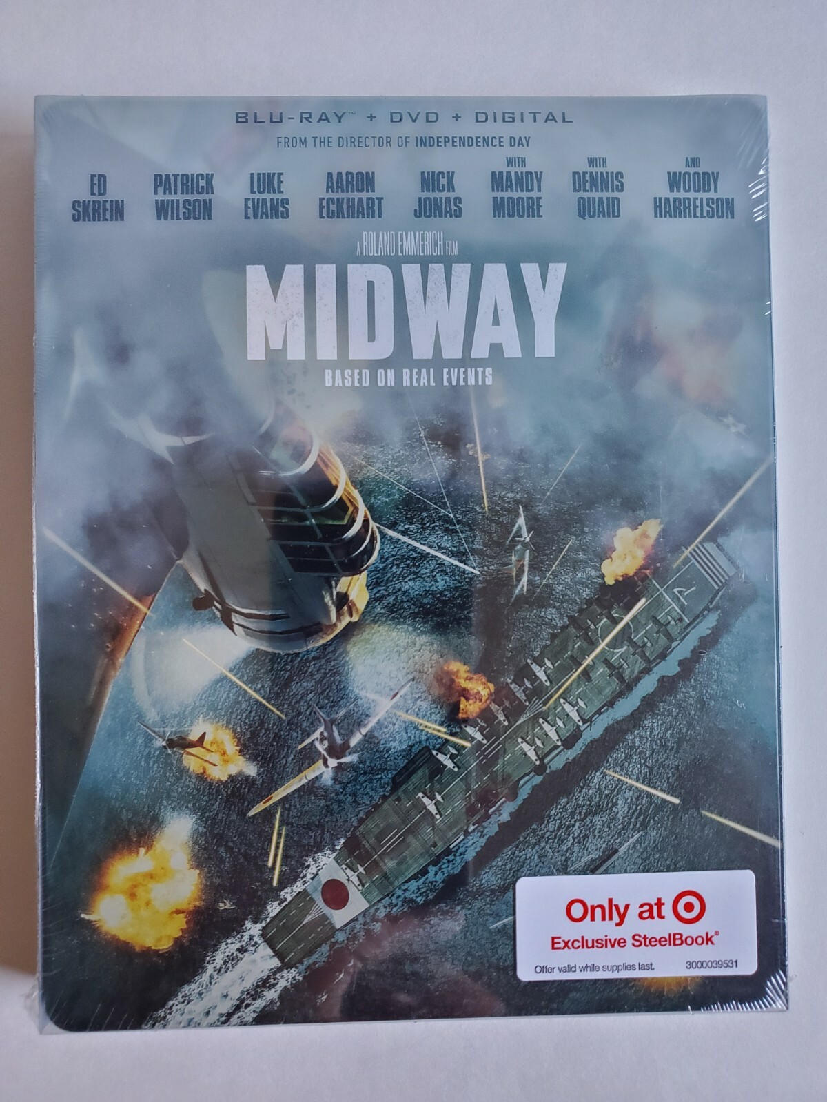 MIDWAY STEELBOOK (Blu-Ray + DVD + Digital) Target Exclusive w/ Plastic Slipcover