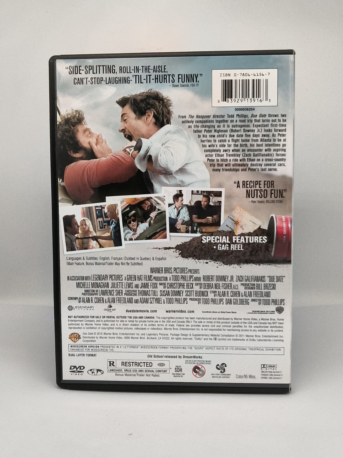 Due Date (DVD, Widescreen, 2010) Robert Downey Jr., Zach Galifianakis