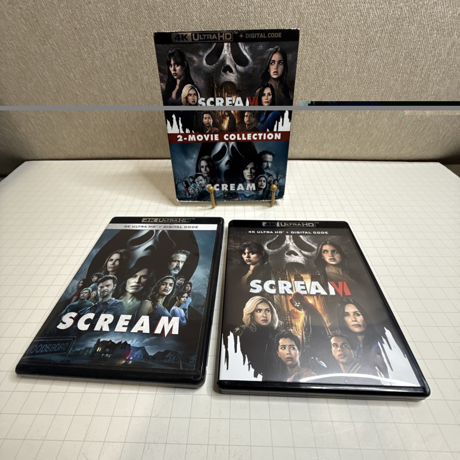 Scream VI + Scream (2022) 2-Movies. (4KUHD) w/slipcover. Preowned. NO Digital.
