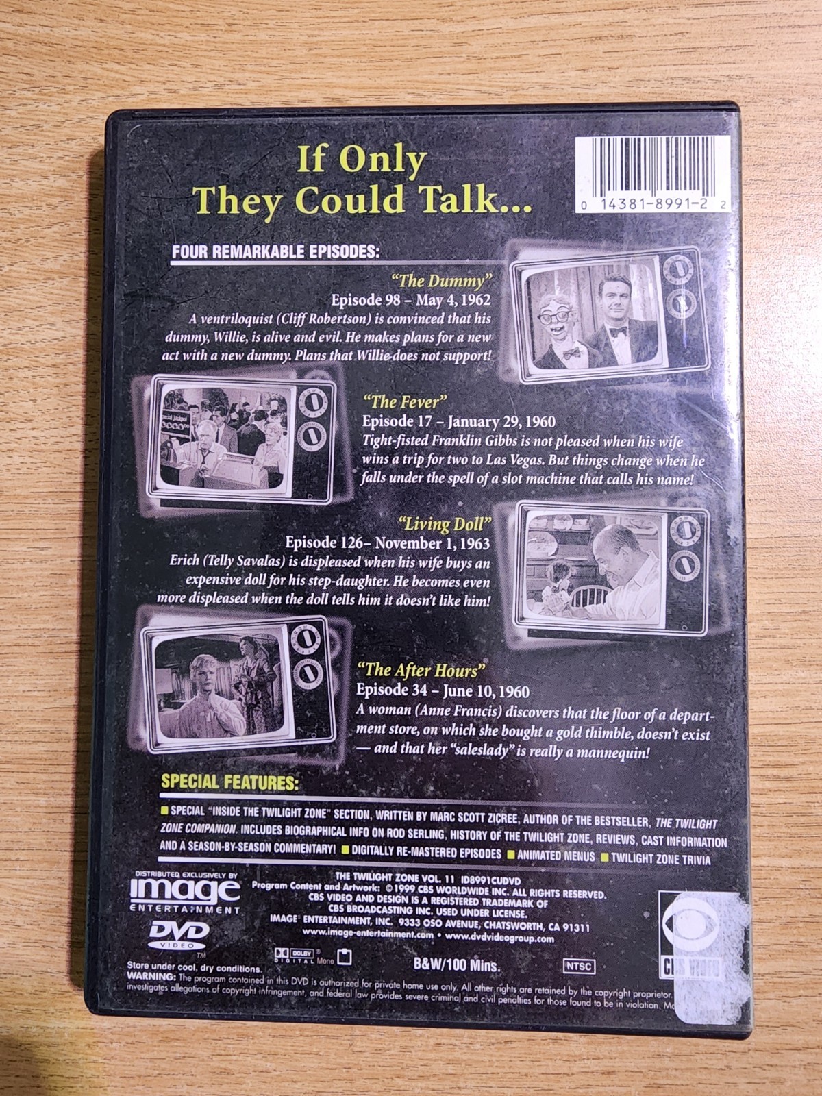 The Twilight Zone: Vol. 11 (DVD, 1999, Full Screen) Rod Serling, Telly Savalas