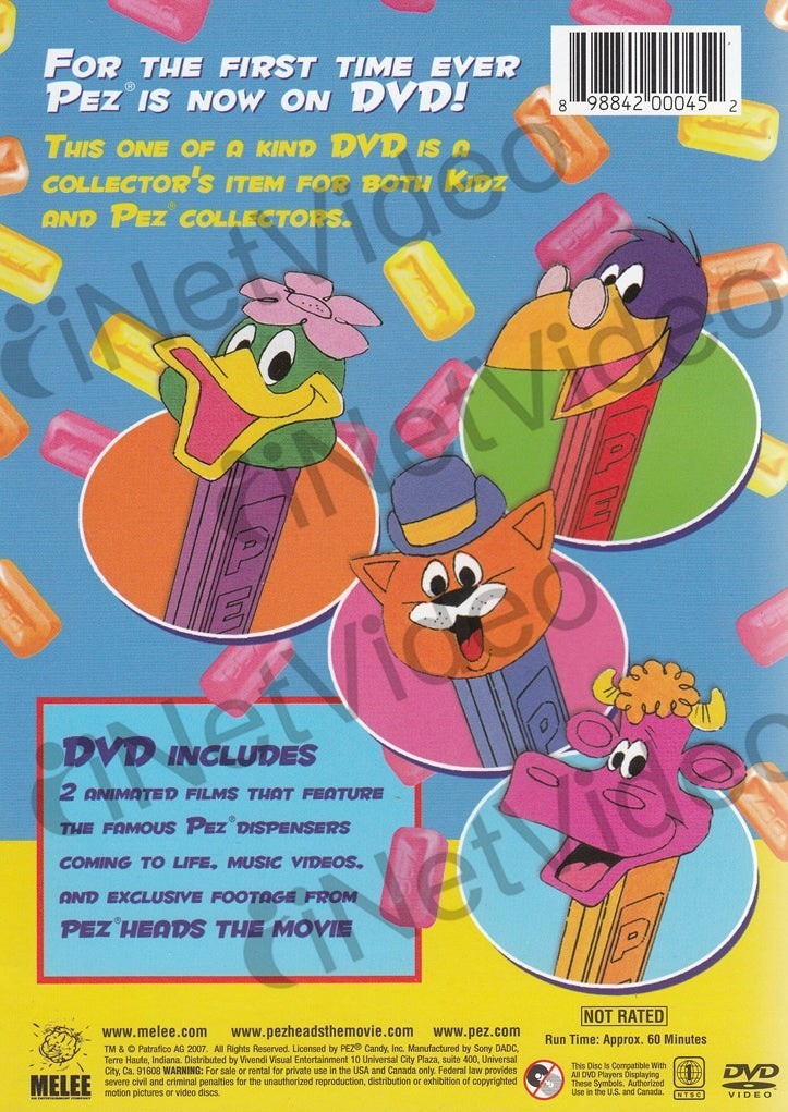 Pez (DVD, 2008) New, PEZ Dispenser, and Candy (Candy Made in 2007, Do NOT Eat)