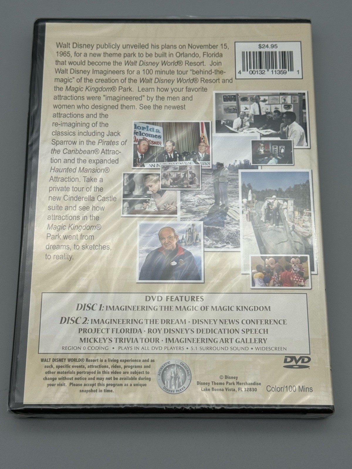 Magic Kingdom Imagineering the Magic Disney Florida DVD Documentary NEW & SEALED