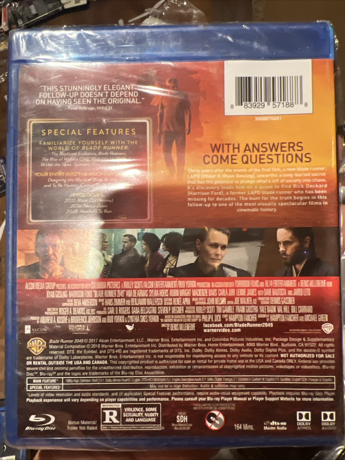 Blade Runner 2049 (Blu-ray, 2017) Harrison Ford, Ryan Gosling ,