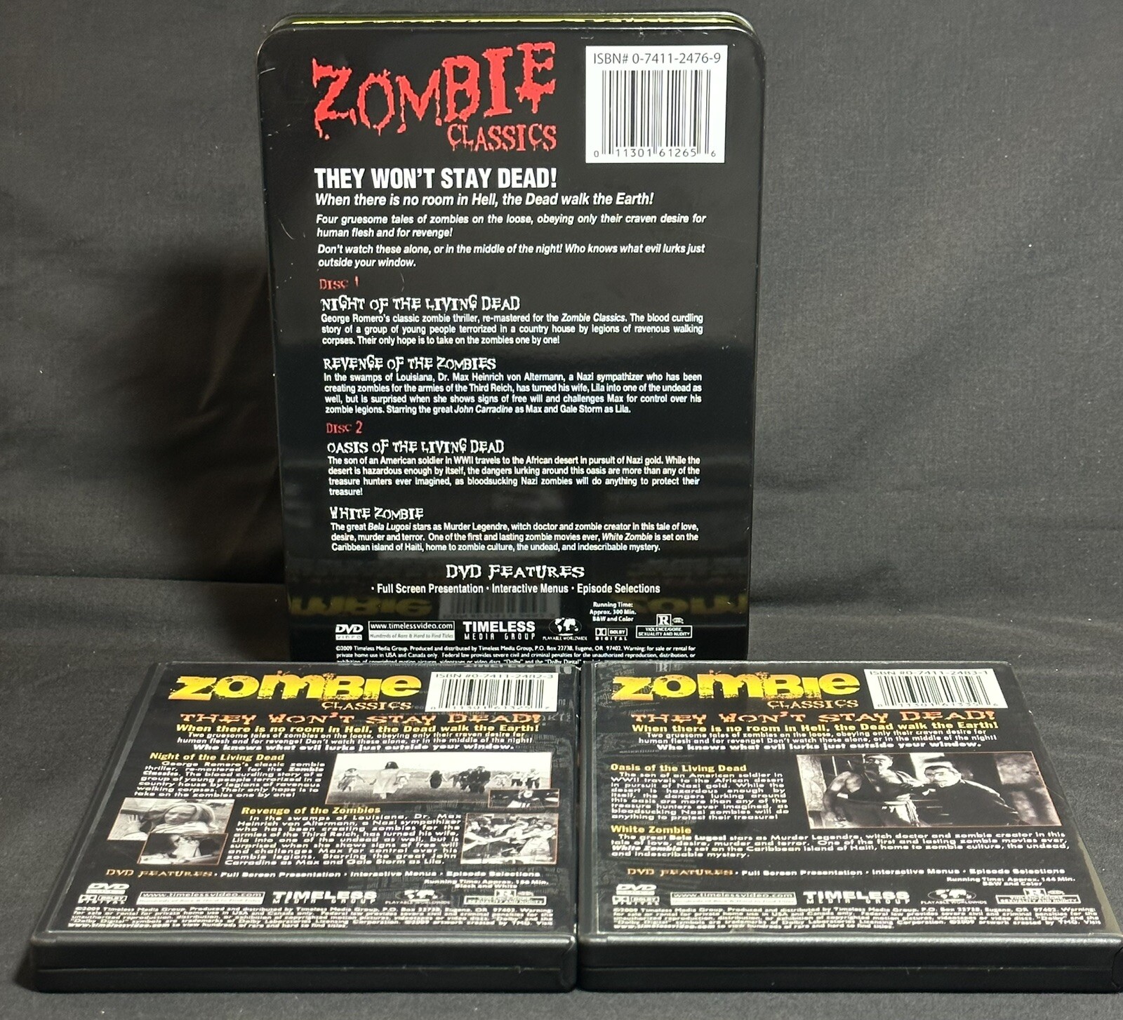 Zombie Classics (DVD, 2009, 2-Disc Set Rated R, 300 min.)