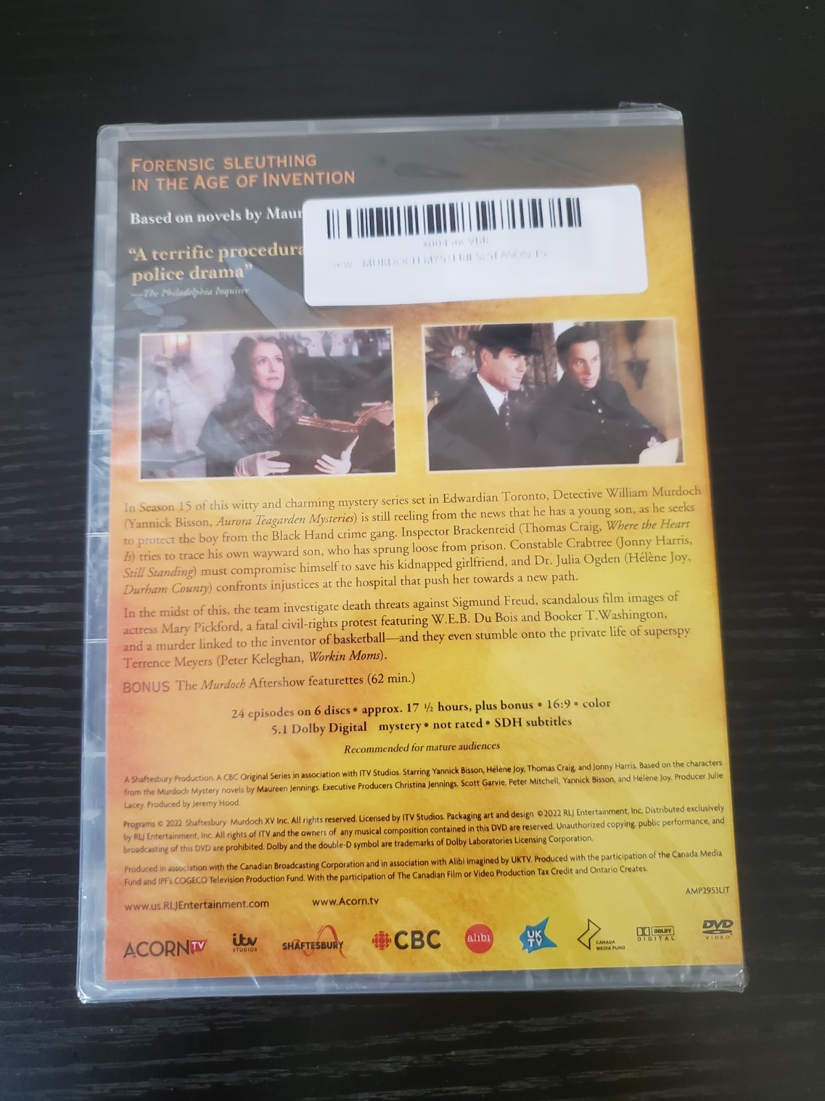 Murdoch Mysteries: Season 15 (DVD, 2021) NEW SEALED Acorn TV 6 Discs 24 Episodes