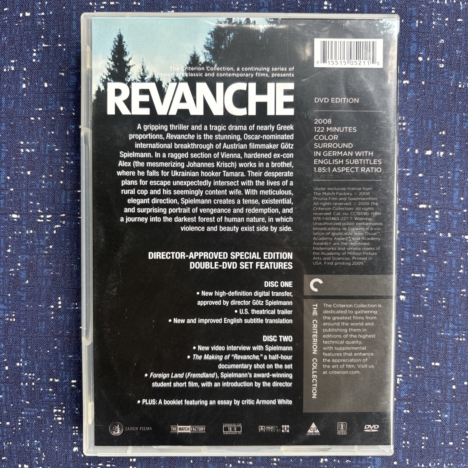 Revanche (DVD, 2008) Criterion Collection #502 2-Discs W/Insert Spielmann