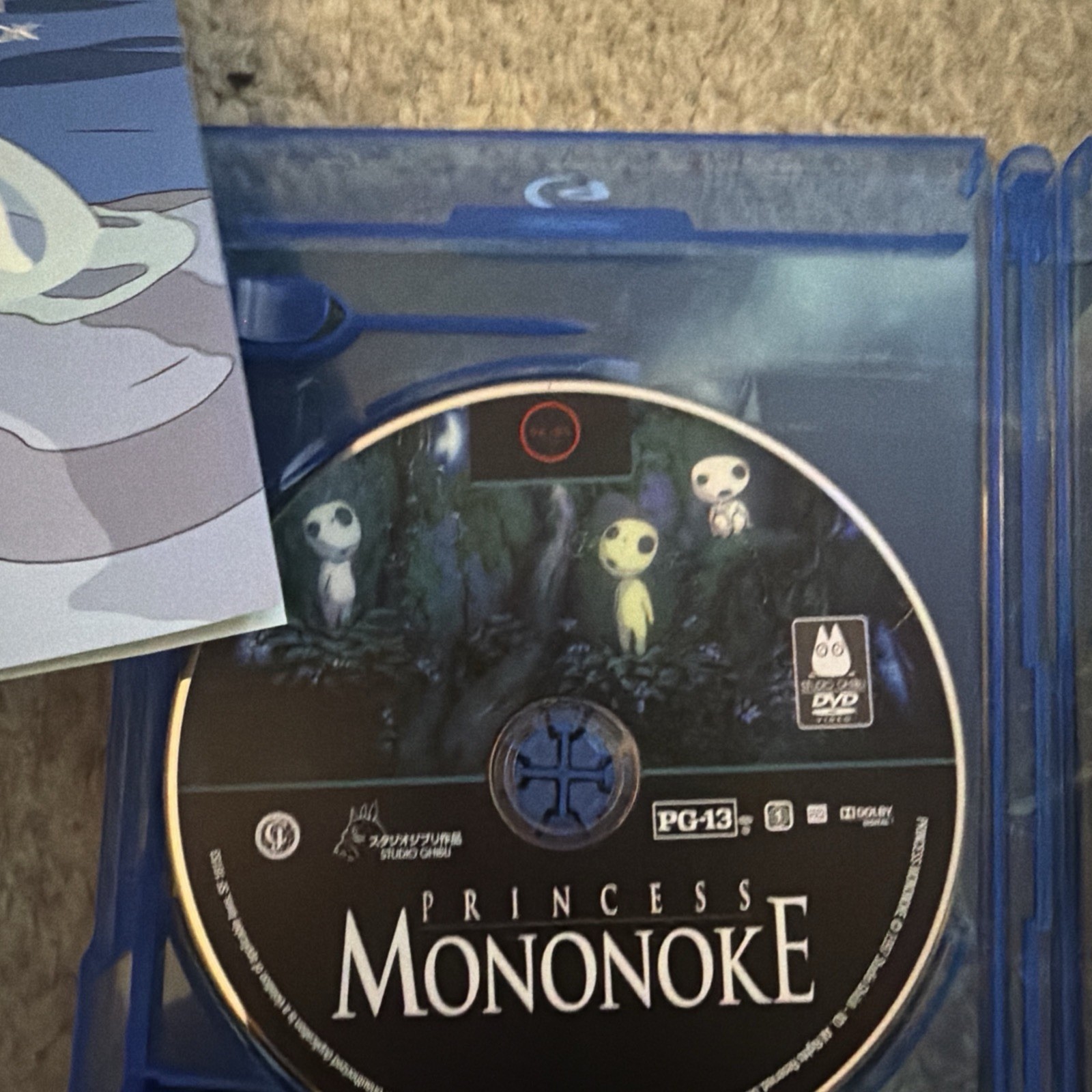 Princess Mononoke (Blu-Ray) Studio Ghibli w/ Slipcover Missing DVD