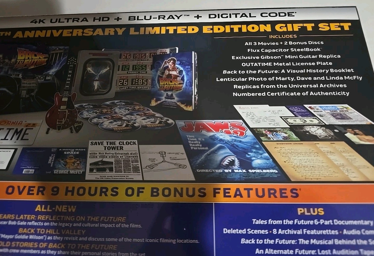 Back to the Future 40th Anniversary 4K+Digital Trilogy Steelbook Giftset IN HAND