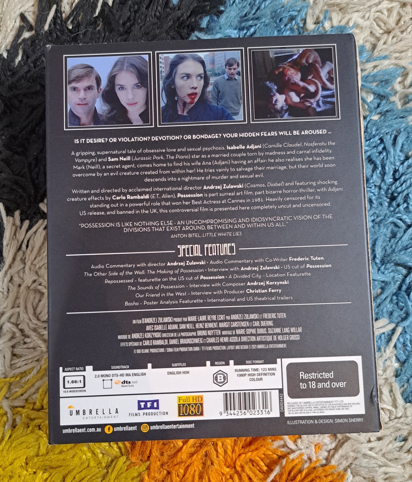 Possession 1981 Blu‑ray Umbrella Ent. Isabelle Adjani Horror Tested LIKE New!