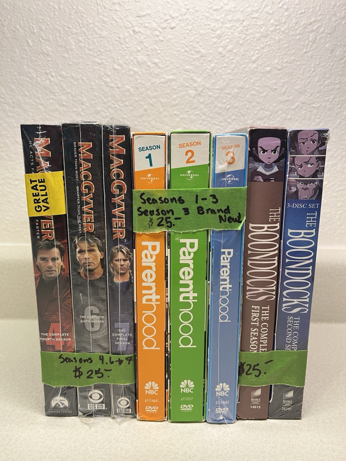 TV Show DVD Box Set – Parenthood New – MacGyver – Girls Next Door – Rescue Me