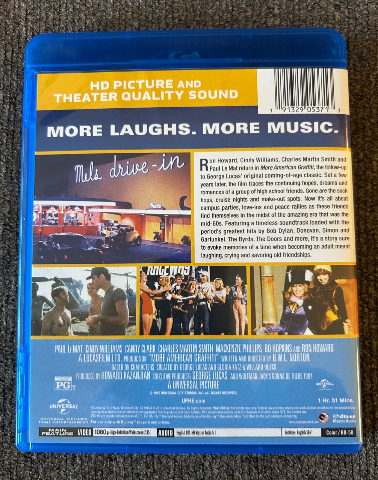 More American Graffiti (Blu-ray) Ron Howard, Harrison Ford, George Lucas, 1979