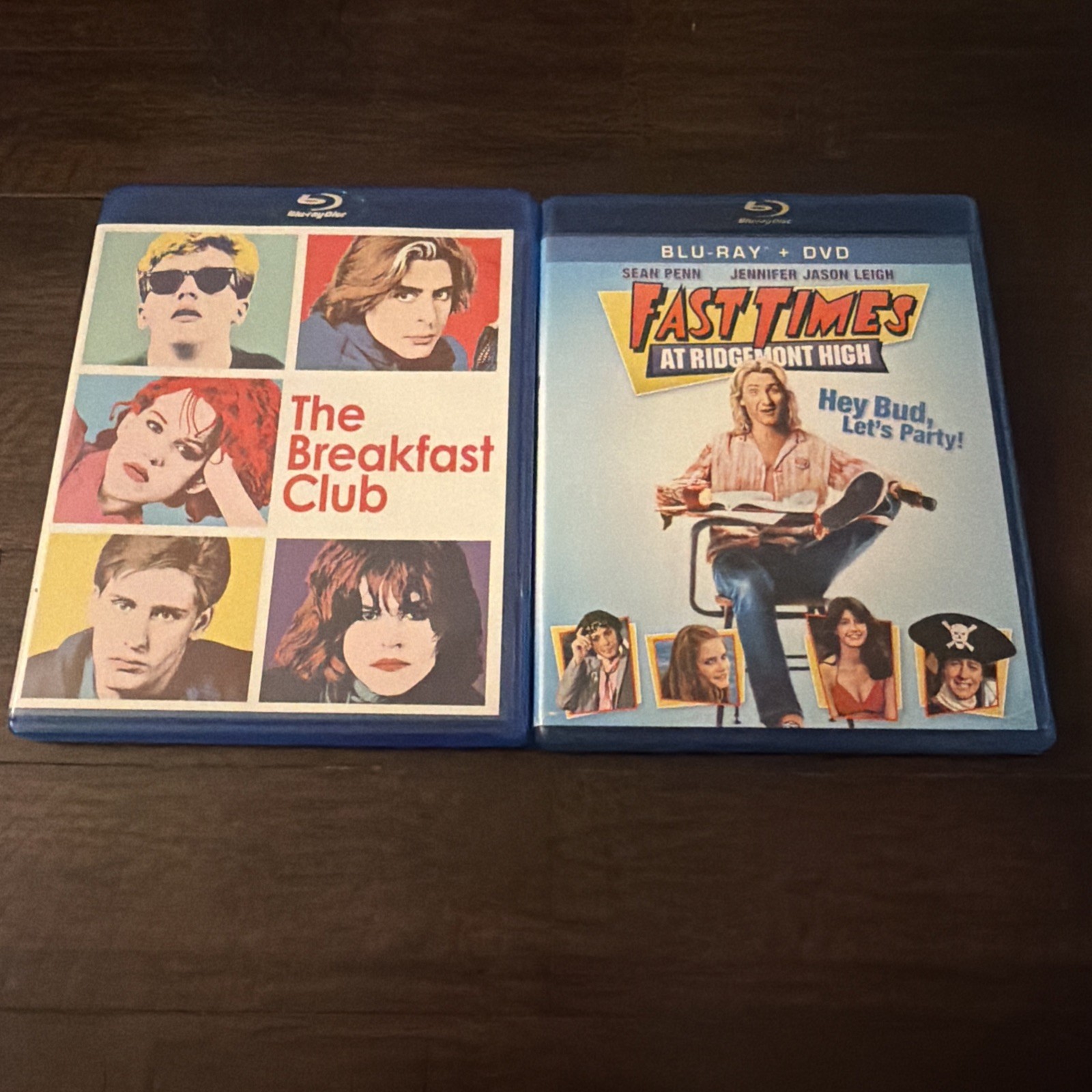 Fast Times At Ridgemont High And The breakfast club- Blu-ray 80,s movies