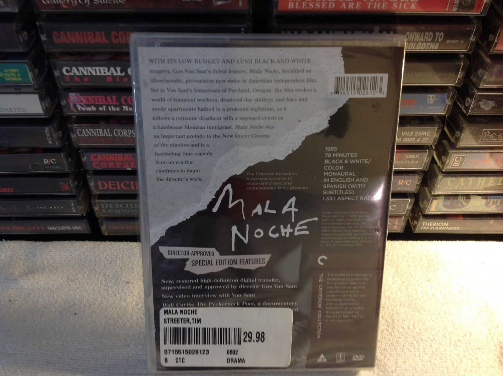 MALA NOCHE DRAMA DVD ’85 CRITERION COLLECTION 407 GUS VAN SANT OOP NEW SEALED