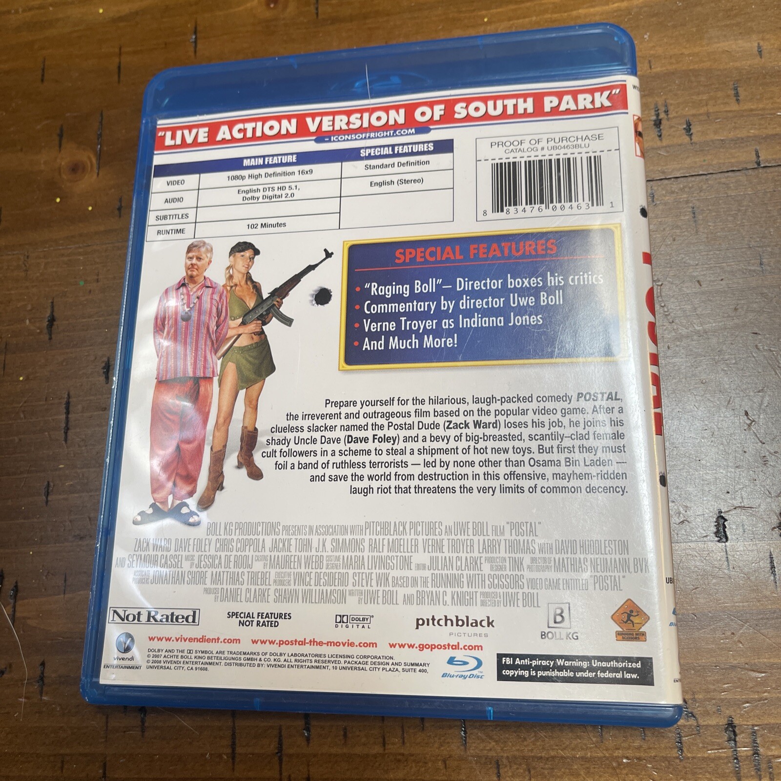 Postal (Unrated) – Blu-Ray – Good Condition Marker on Disc ENGLISH Region A NTSC