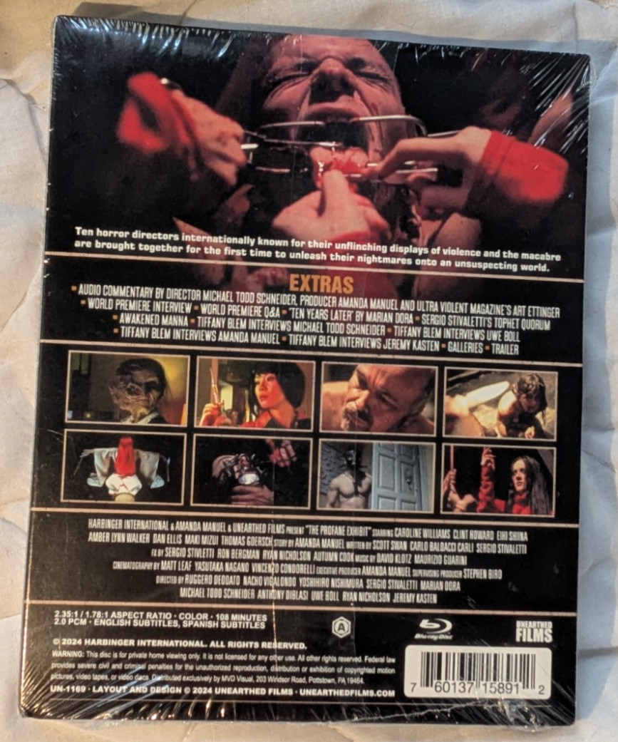 The Profane Exhibit Blu-ray Marian Dora Unearthed World Horror Anthology NEW R0